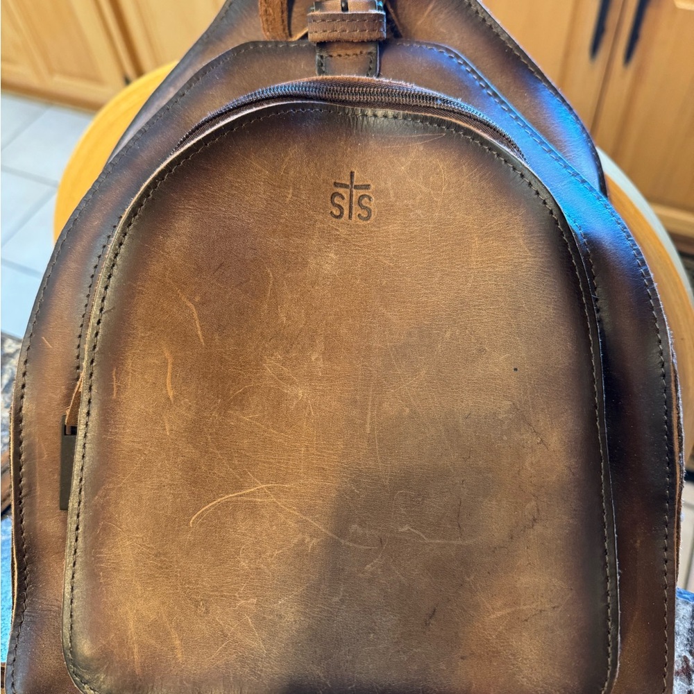 Teak Leather Backpack
